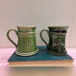 Pair Of Stag "Clayworks" Halifax N.S CANADA mugs